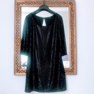 Express black sequin dress